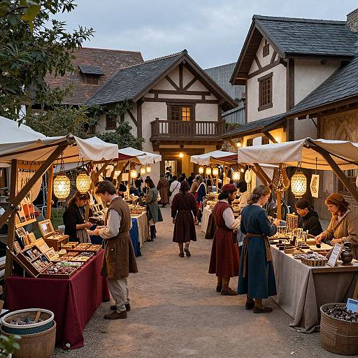 Medieval Fantasy Market Scene