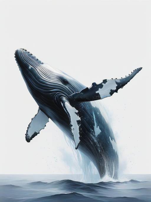 Realistic Humpback Whale Breaching