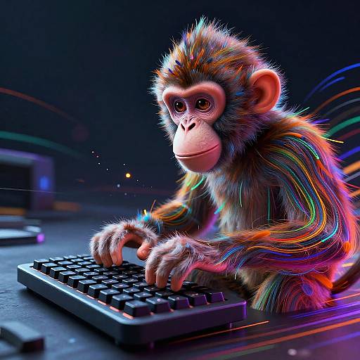 Abstract Typing Speed Artistic Visualization