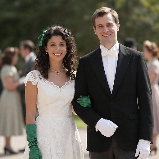 Vintage Smiling Couple in Sunlight