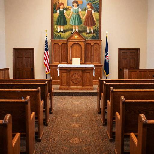 Warm Interior of a Church Photograph