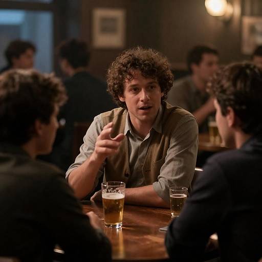 Social Interaction in a Cozy Bar