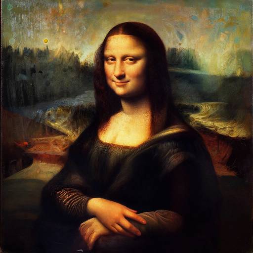 Surreal Fusion of Donald Trump and Mona Lisa Oil Painting