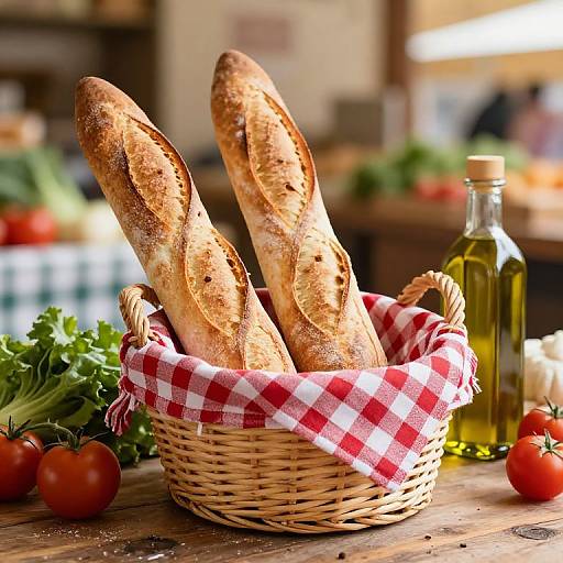 Rustic French Market Bread Basket