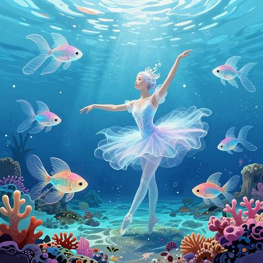 Surreal Underwater Ballet Artwork