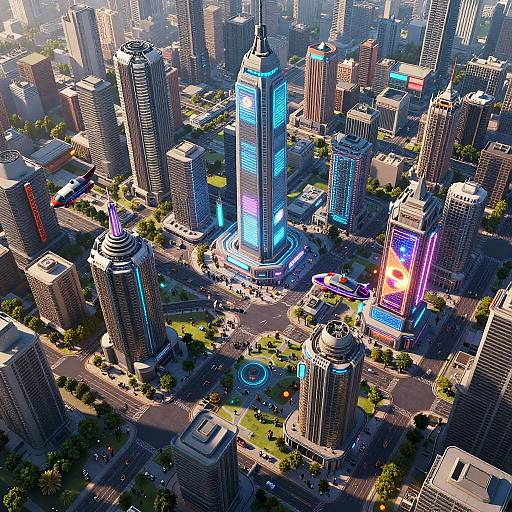 Futuristic Sci-Fi City Map Generator