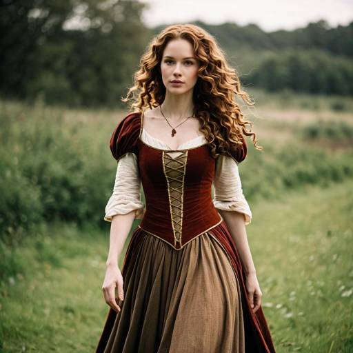 Woman in Medieval Resa Cosplay Costume