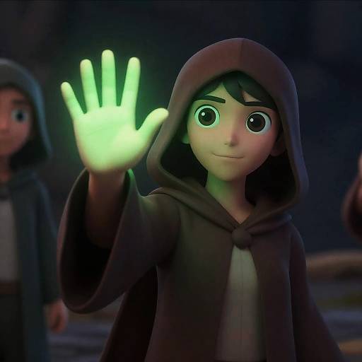 Mystical Humanoid in Dark Terrain