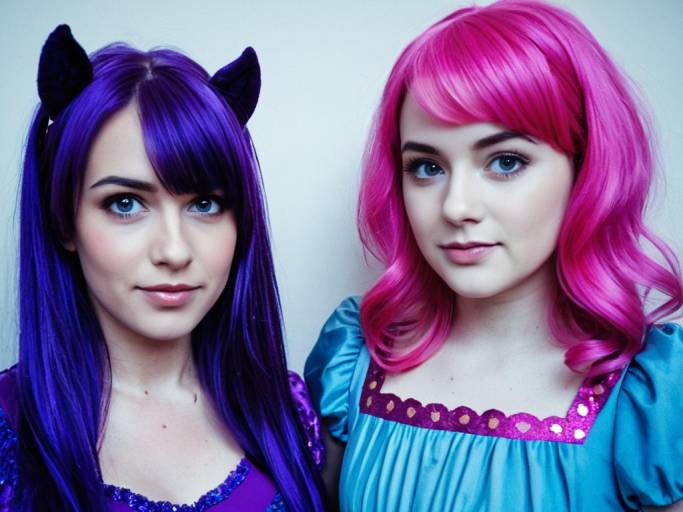 Adult Fancy Dress with Colorful Hair