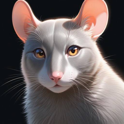 Realistic Mouse Portrait with Golden Eyes Realistic Mouse Portrait with Golden Eyes