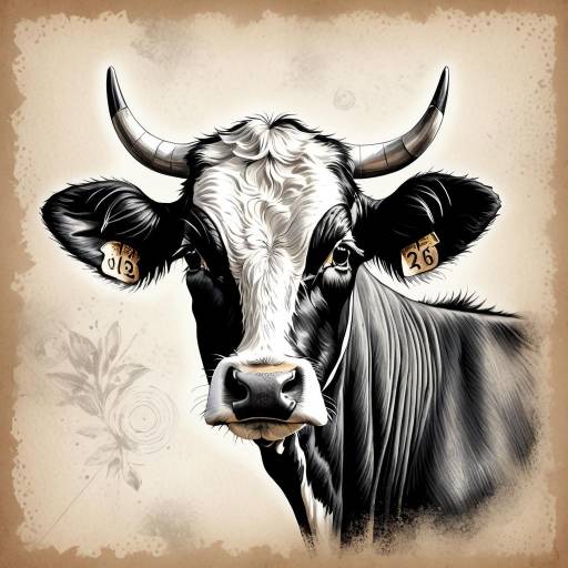 Majestic Black and White Calf Portrait