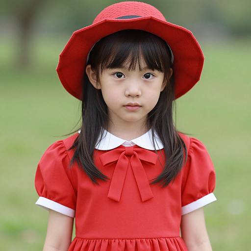 Girl in Red Crayon Costume