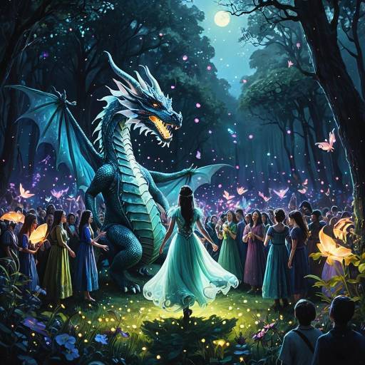 Dragon Dancing in Twilight Glade Dragon Dancing in Twilight Glade