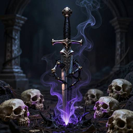 Cursed Dagger in Skeletal Hand