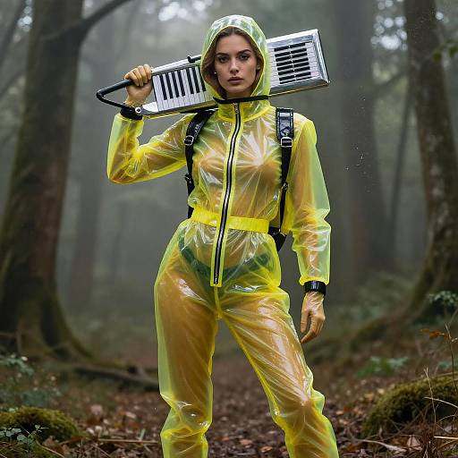 Glossy Neon Latex Space Fashion