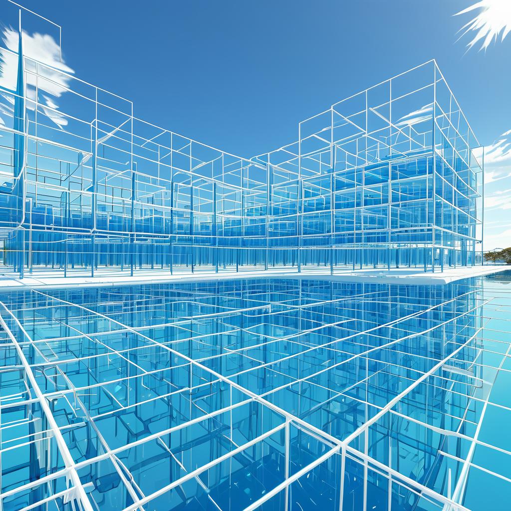 Wireframe Islands in a Crystal Blue Lagoon