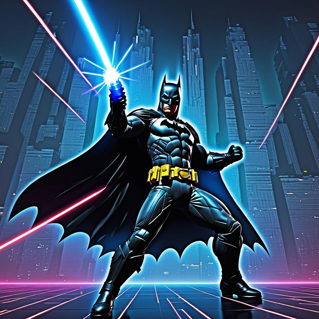 Batman in Action: Laser Shooting Scene