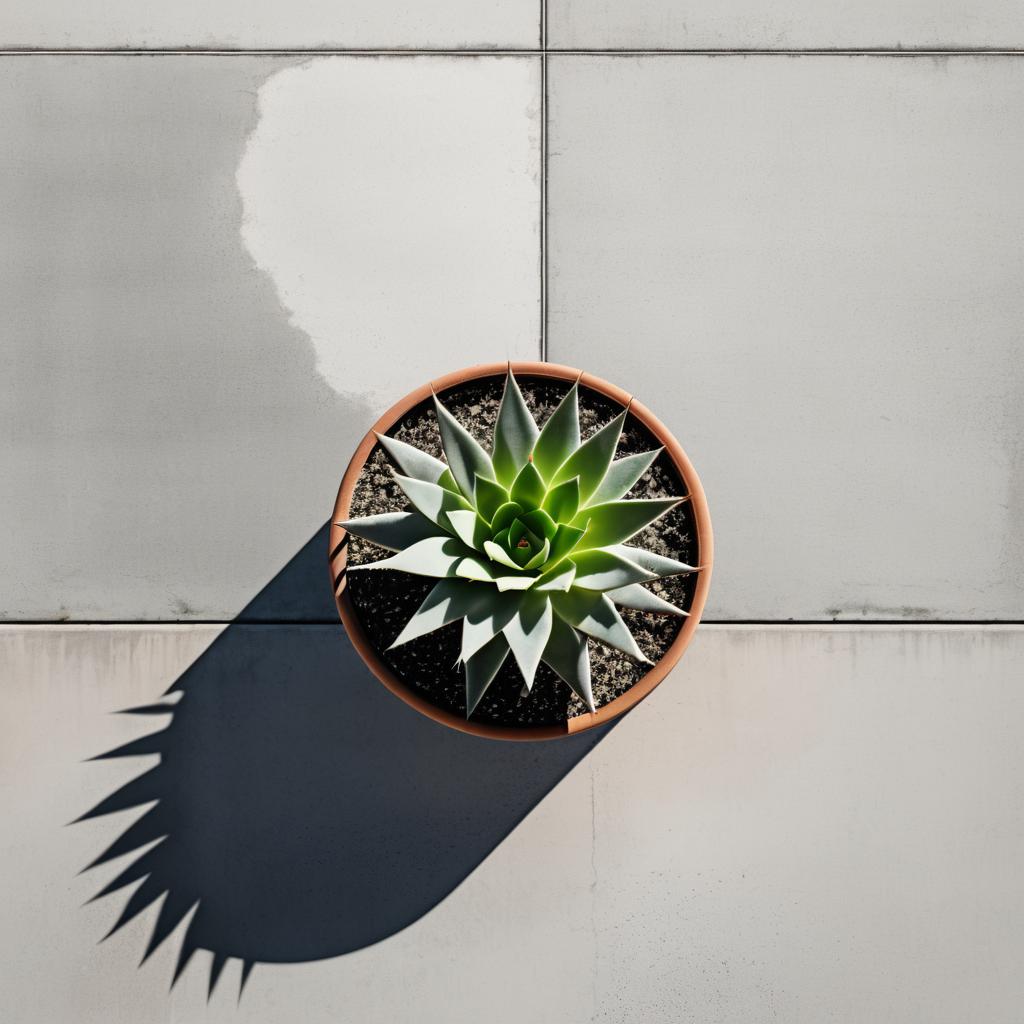 Minimalist Cactus Portrait in Natural Light