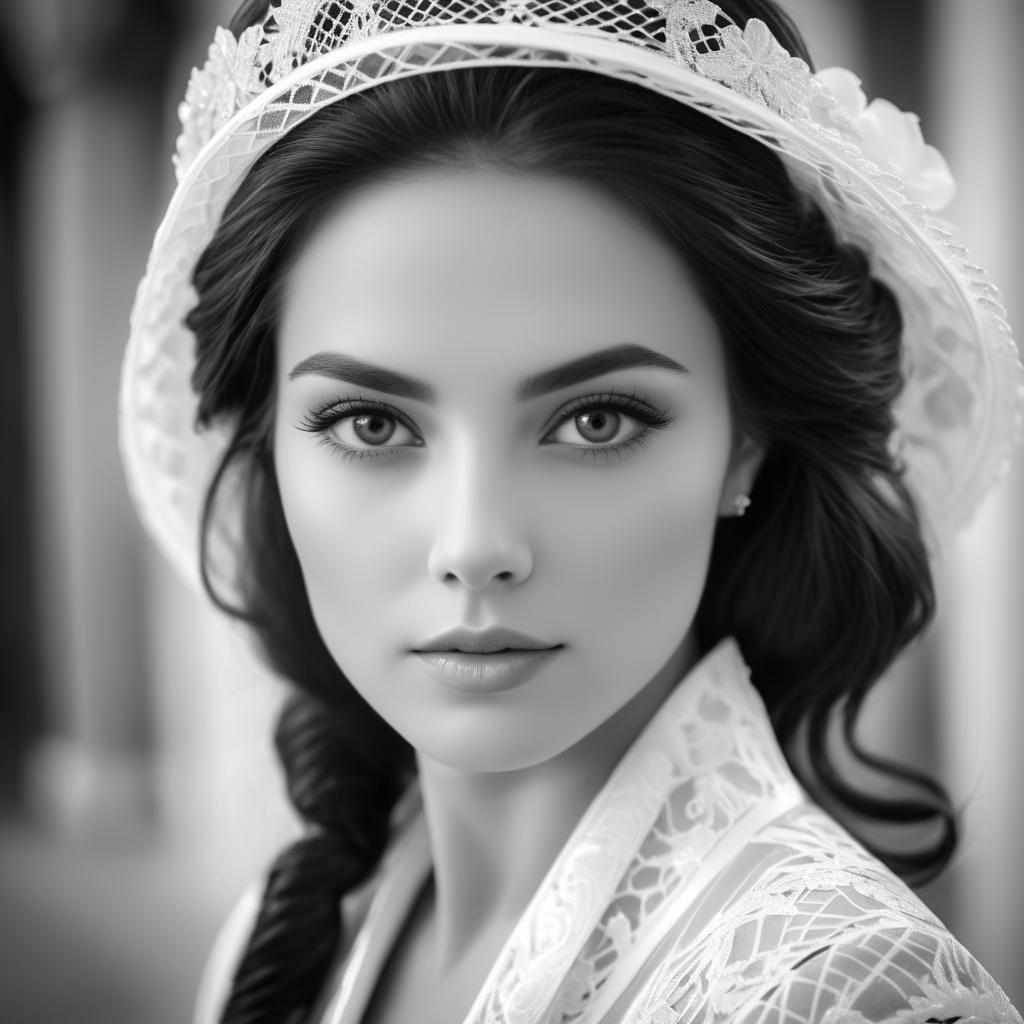 Captivating Monochrome Portrait of a Woman