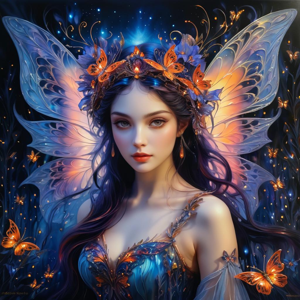 Ethereal Hybrid Fairy with Butterfly Wings