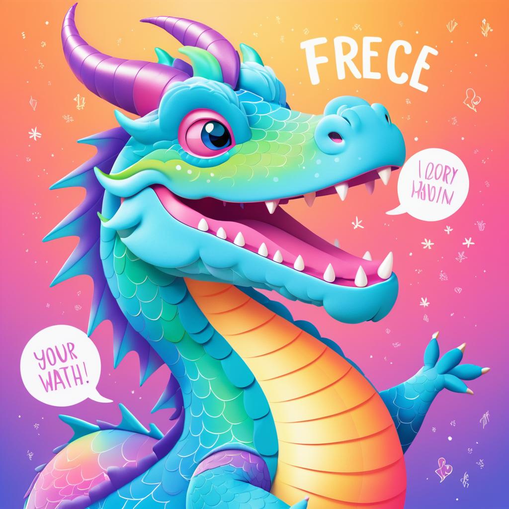 Whimsical Dragon Promoting Trans Equality