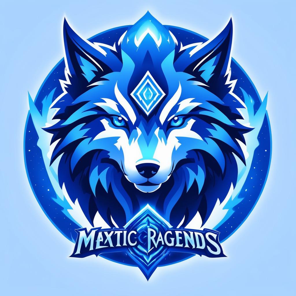 Anime Wolf Logo for Mystic Legends