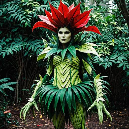 Carnivine-Inspired Green Plant Monster Costume