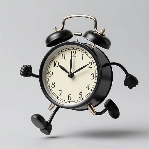 Whimsical Running Anthropomorphic Clock