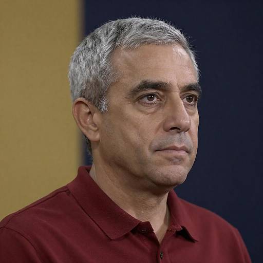 Dramatic Portrait of Gray-Haired Man