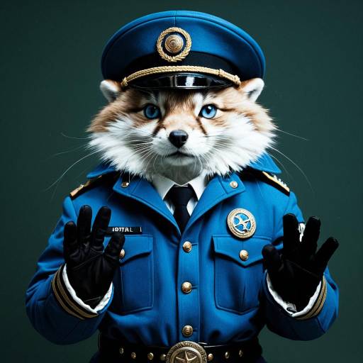 Fox in Military Uniform