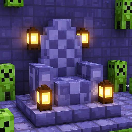Minecraft Obsidian & Quartz Throne