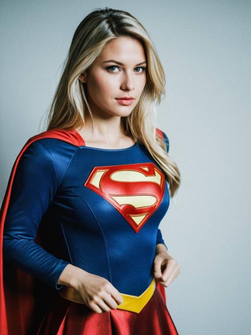 Woman in Supergirl Costume Portrait