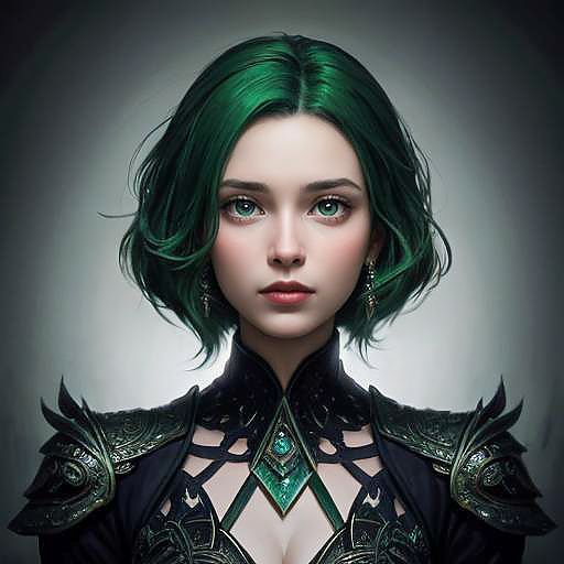 Majestic Female Android Portrait in 8K