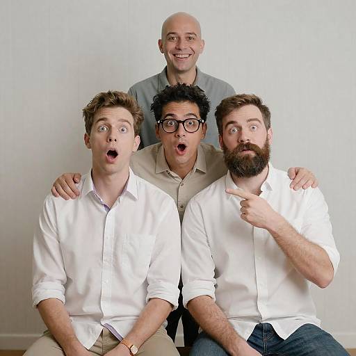 Casual Group Photo of Four Men