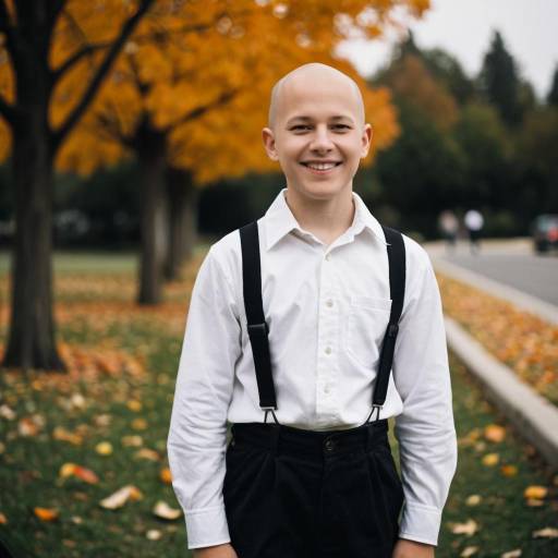 Bald Boy Halloween Costume Portrait