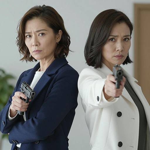 Intense Standoff: Two Women in Coats