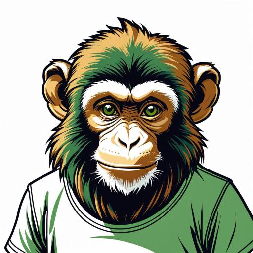 Playful Jungle Monkey Manga Vector