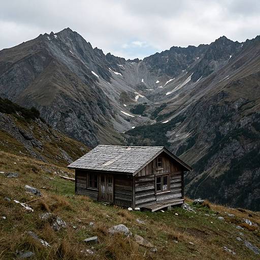 Lonely Off-Grid Mountain Cabin