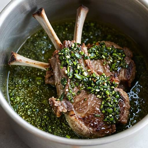 Sous Vide Lamb Chops with Chimichurri