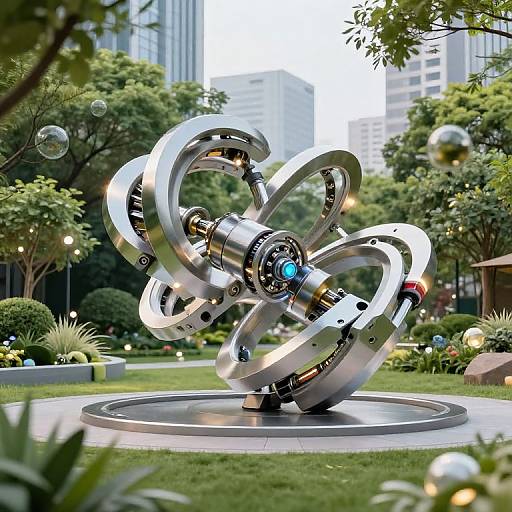 Futuristic Kinetic Urban Sculpture