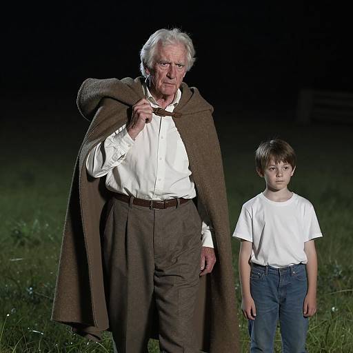 Mysterious Encounter Under Night Sky