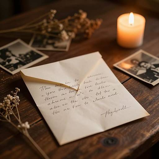 Sentimental Vintage Letter Still Life