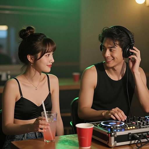 Nightlife Vibes in a Dim Room