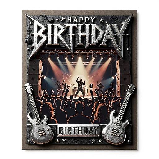 Heavy Metal Thunderous Birthday Card