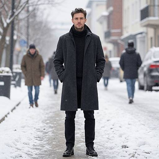 Winter Man in Stylish Coat