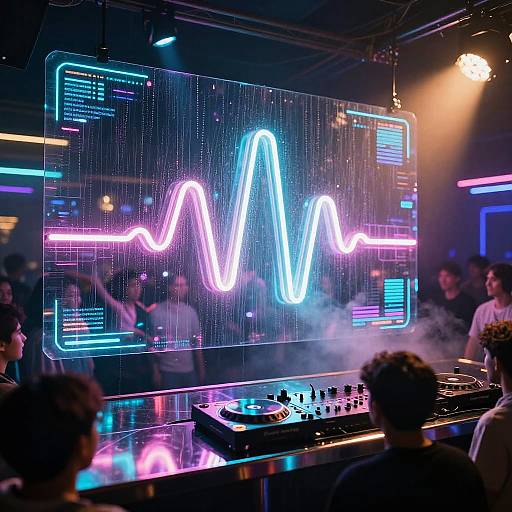 Neon Cyberpunk Nightclub Scene