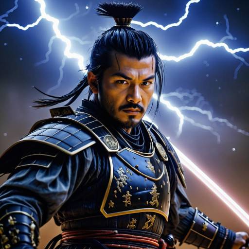 Samurai in Martian Storm: A Photorealistic Art