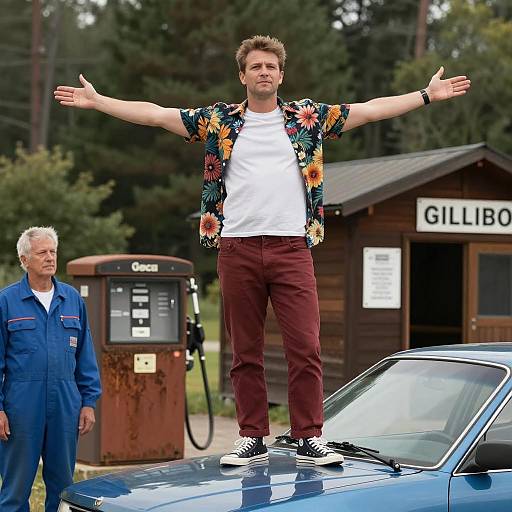 Vibrant Scene with Colorful Characters