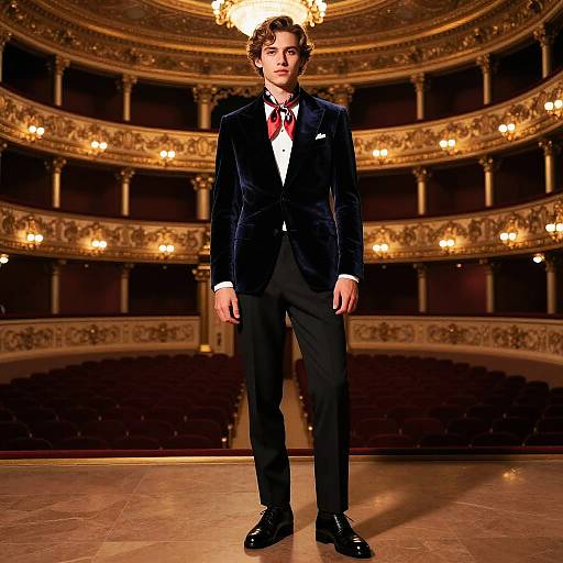 Luxurious Velvet Blazer Fashion Portrait