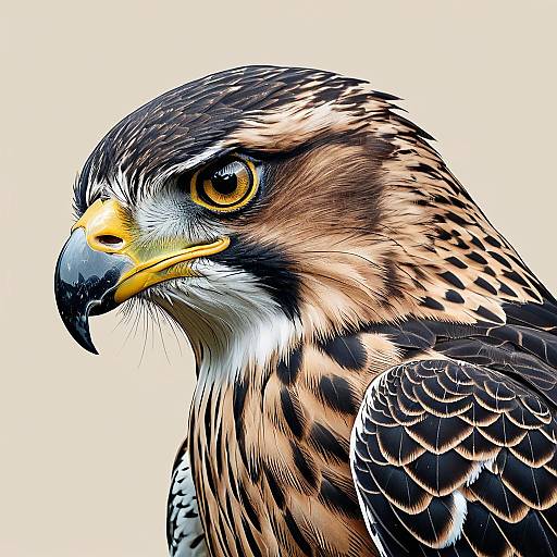 Detailed Vector Art of Falcon